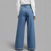 Women’s High Waisted Baggy Jeans Stretchy Wide Leg Tummy Control Straight Leg Denim Pants Trendy Jeans for Women Casual Baggy Denim Pants With Pockets