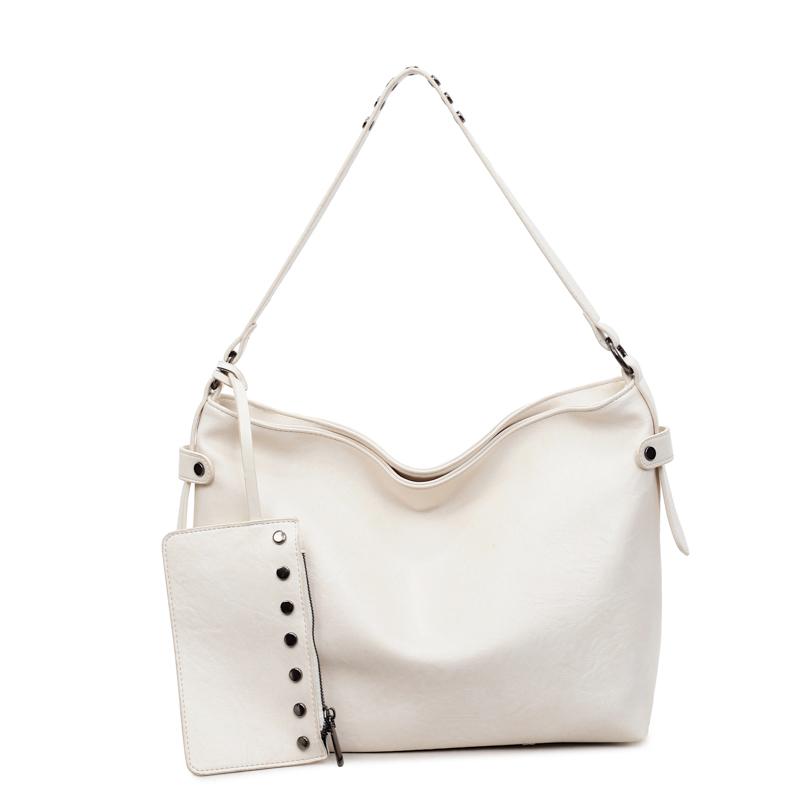

PU Solid Color Zipper Retro Versatile Bags Temperament Advanced Fashi Shoulder Bags Large Capacity Casual Tote Bag бежевый