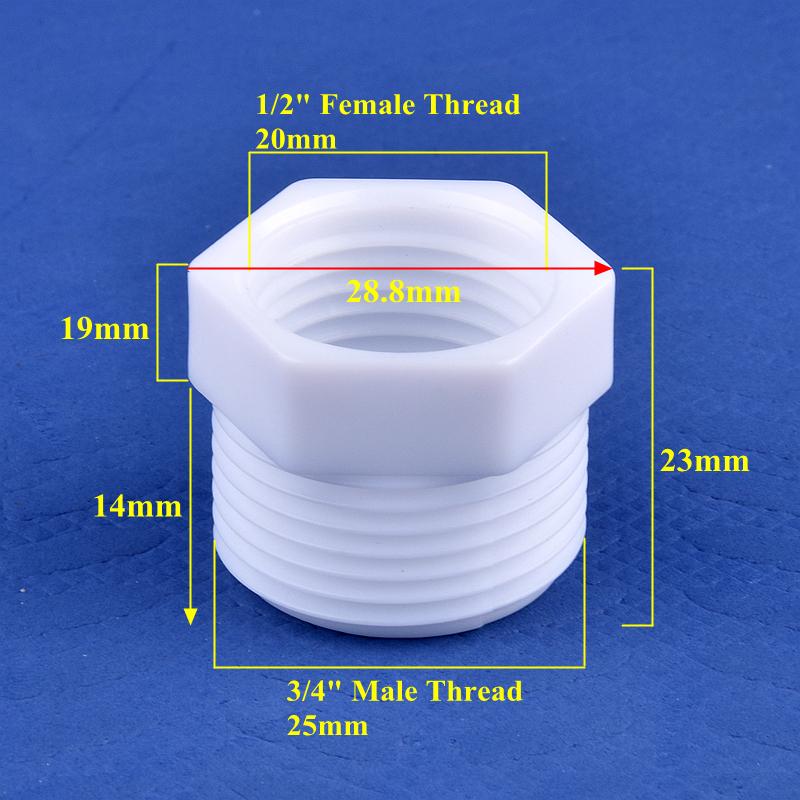 

5~50 шт. Пластиковые POM Резьбовые Прямые Соединители 1/2 ~1 Резьба Переходник с Переменным Диаметром Аксессуары для Водопроводных Труб Аквариума 5 Pieces