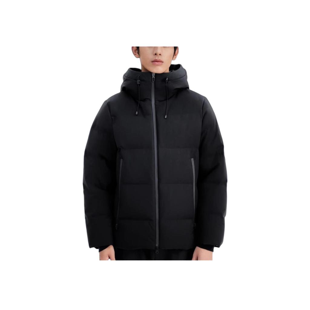 Skechers Basic Sports Series Solid Color Comfortable Fashion Down Jacket Women Outerwear Carbon-Black P424W073-0018