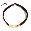 Fashion Scarf Choker Leopard Print Choker, Fabric Necklace with Faux Pearl Metallic Beads, Statement Adjustable Velvet Jewelry for Women Daily