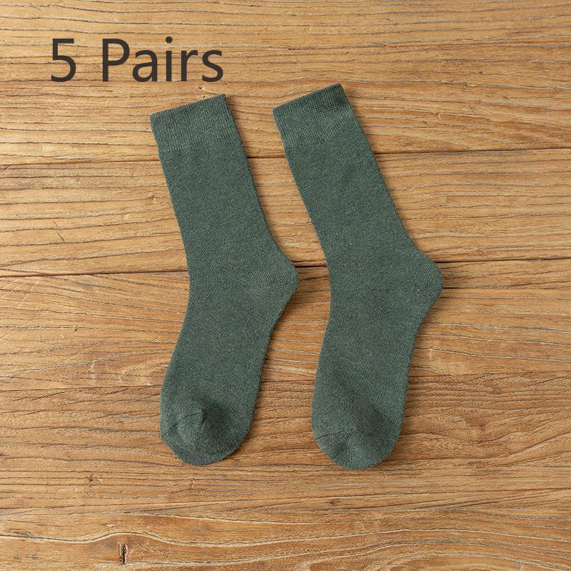 Men's Autumn and Winter Velvet Thickened Warm Middle Aged and Elderly Long Socks