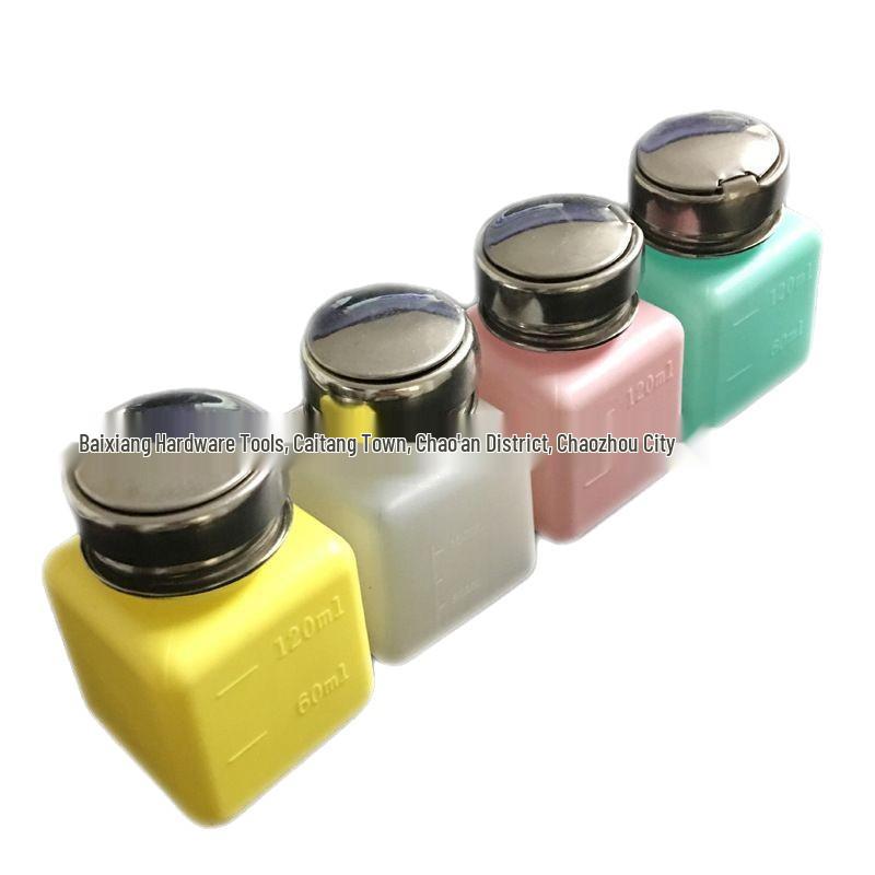 200ml Anti-Static Stainless Steel and Copper Nail Polish Remover Press Bottle