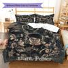Magic School Story Pattern Bedding Quilt Set Quilt Cover Pillowcase Home Decoration Gift (1 * duvet cover + 2 * pillowcase, without core)