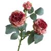 Artificial Retro Roses Flower Arrangement for Living Room, Hotel, or Dining Table - Elegant Entrance Hall Bouquet Decoration