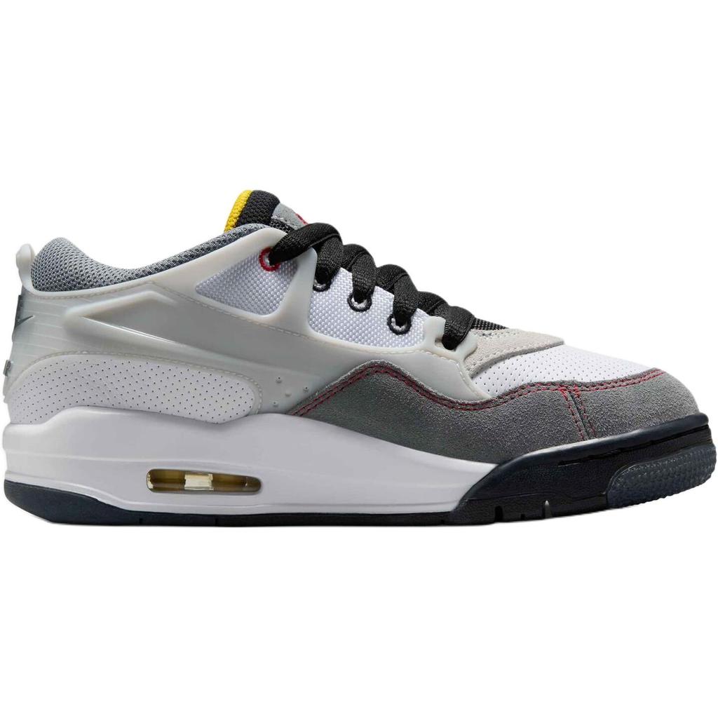 Air Jordan 4 RM Premium GS Motorsports Kids Sneakers White Black Smoke-Grey IB8051-100