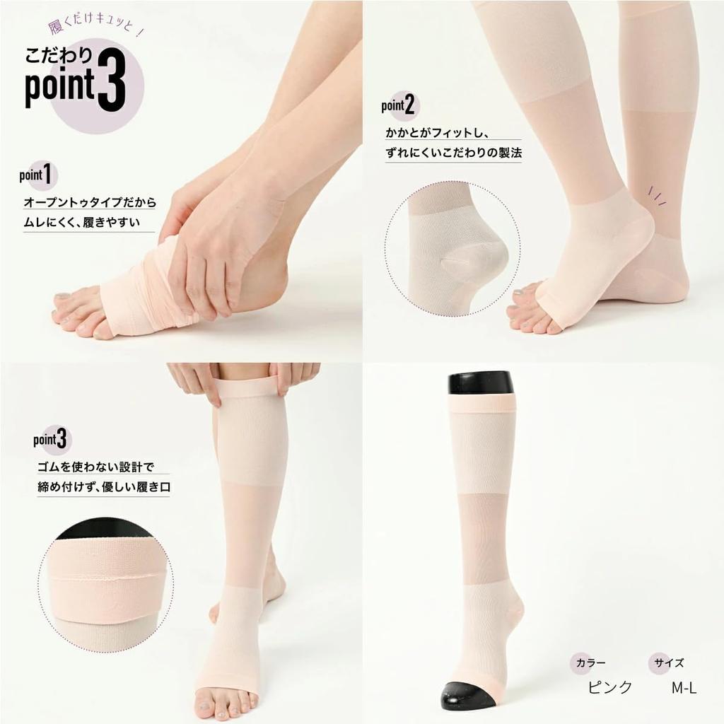 Warm Even In Compression Socks for Air General Medical and Cold Nighttime Lymphatic Kenkofan [Easy Cut] [Keep Summer!] Conditioning, Device, Swelling,