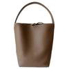Minimalistische Weiche Leder Beuteltasche Große Kapazität Schultertasche Tägliches Tragen in Weiß Beige Braun Grau Schwarz