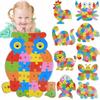 Wooden Puzzle Baby Kids Toddler Jigsaw Alphabet Letters Animal Learning Toys