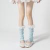 Lolita Girls Lace Ruffles Leg Warmers Women Long Socks Knitted Foot Cover Arm Warmer Y2K Spring Summer Boot Cuffs Stockings New