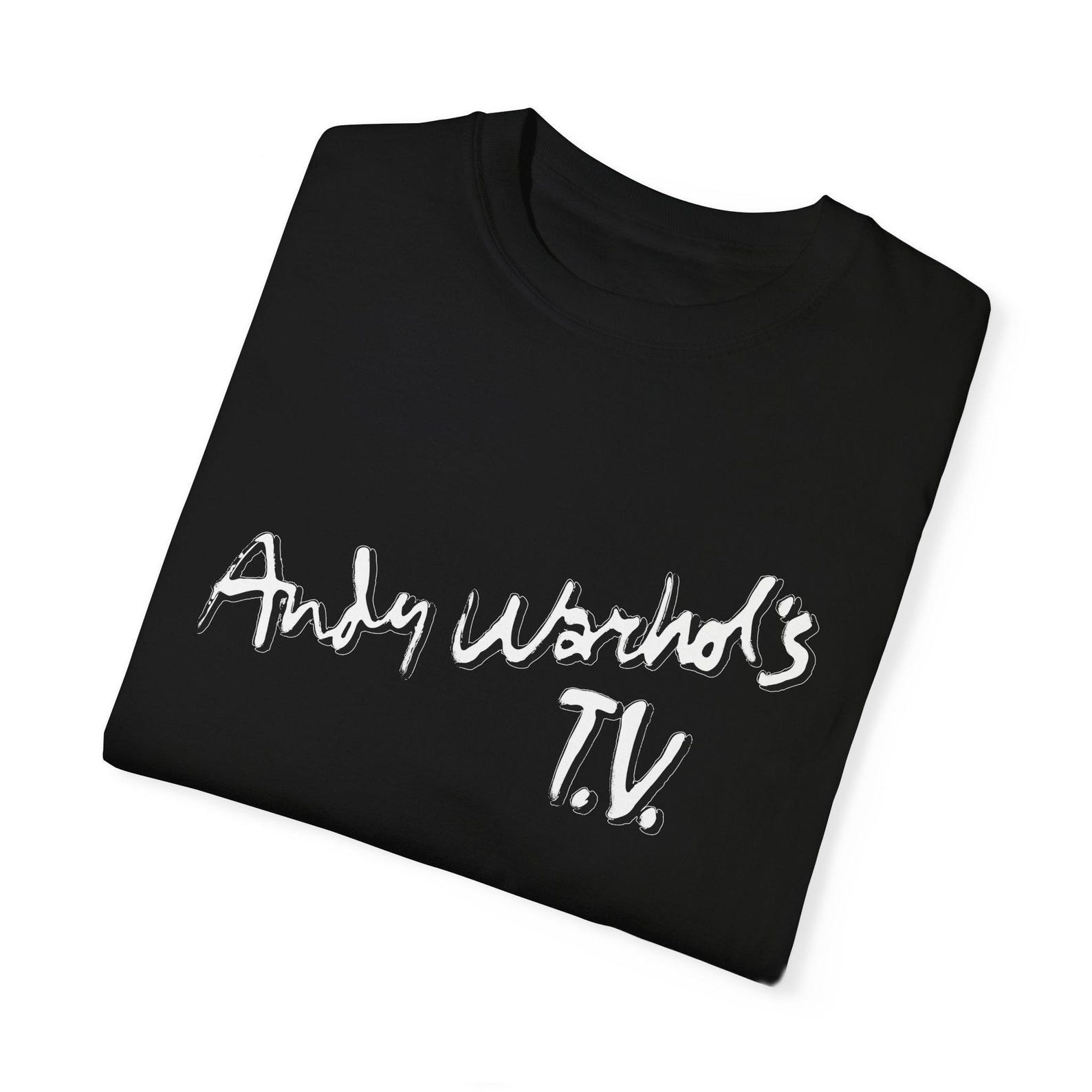 Andy Warhol s TV series T shirt/Andy Warhol s TV/Public Broadcasting/1980s Television/Warhol T shirt/1980s NYC/Unisex Comfort Colors Shirt 4XL