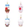 Cute Self-mocking Bear Birthday Party Cake Plush Toy Hanging Pendant Cartoon Doll Bag Decoration Gift Blue/pink
