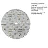 30"/36"/48" Faux Fur Christmas Tree Skirt Plush Snow White Tree Skirt with Golden Sequin Snowflake Reindeer for New Year Holiday Party Decoration