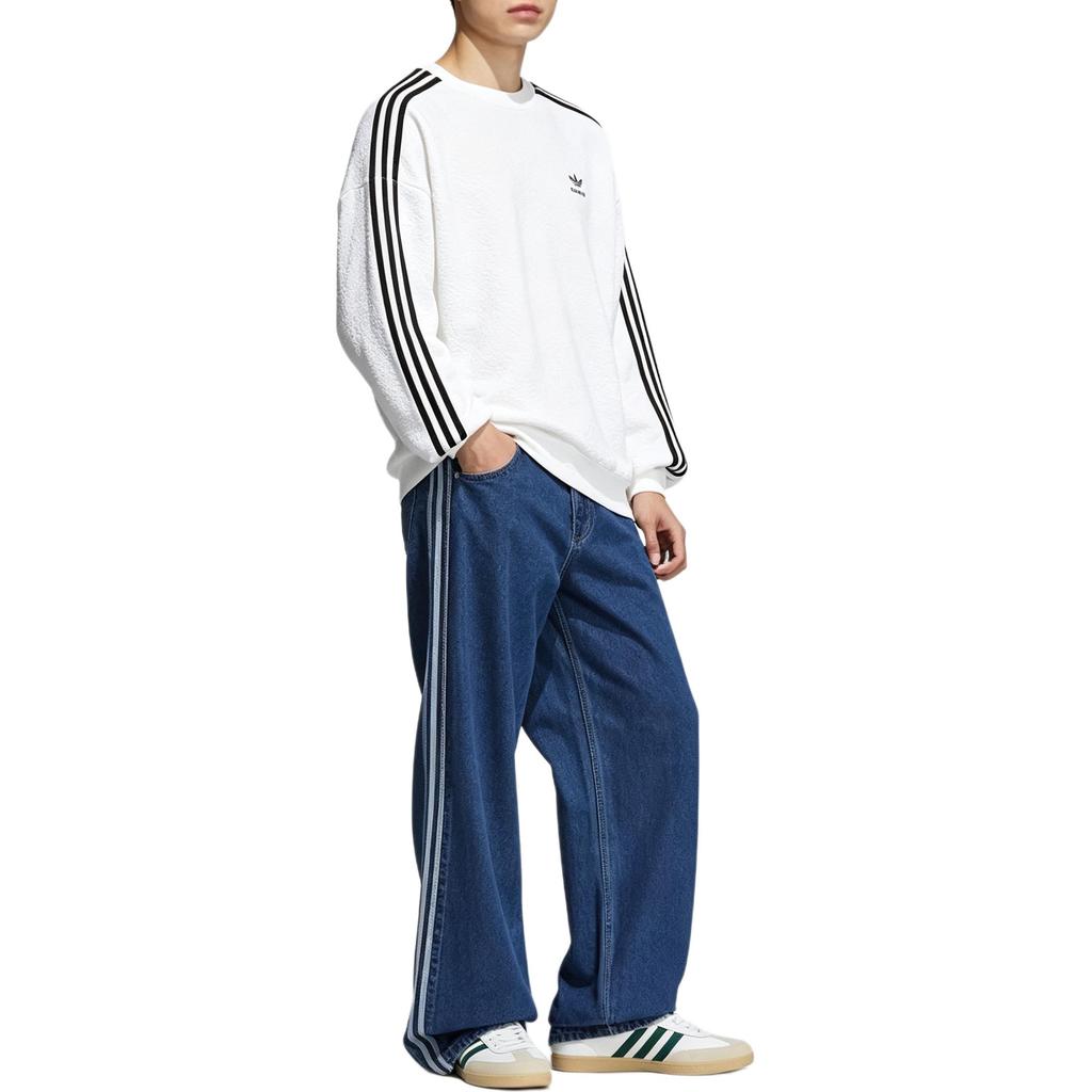 adidas Originals Sweatshirts Men's White Crew Neck Moderate
