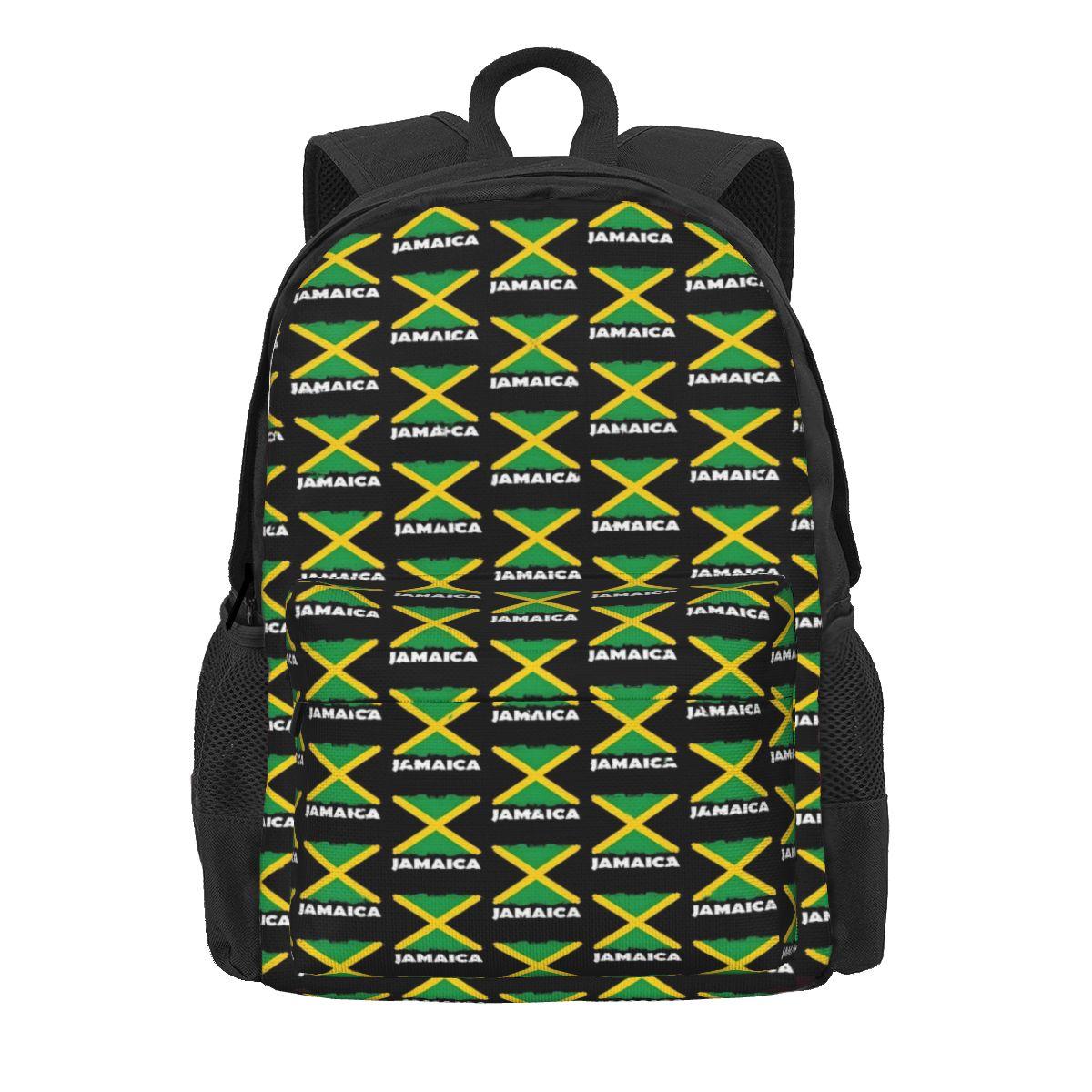 Jamaica Vlag Print Rugzak Vlag van Reggae Outdoor Rugzakken Jongen Meisje Nieuwigheid Middelbare School Tassen Hoge Kwaliteit Grote Rugzak 36x32x10cm