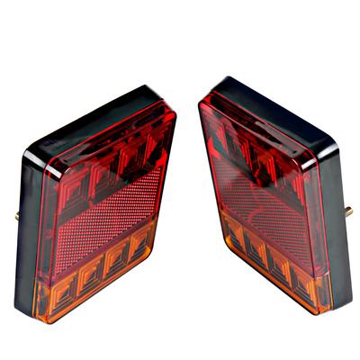 Parti posteriori per luci di avvertimento per rimorchi, autocarri e barche, luci posteriori per auto, 2 pezzi/set, 8 LED, luci posteriori per auto, DC 12V