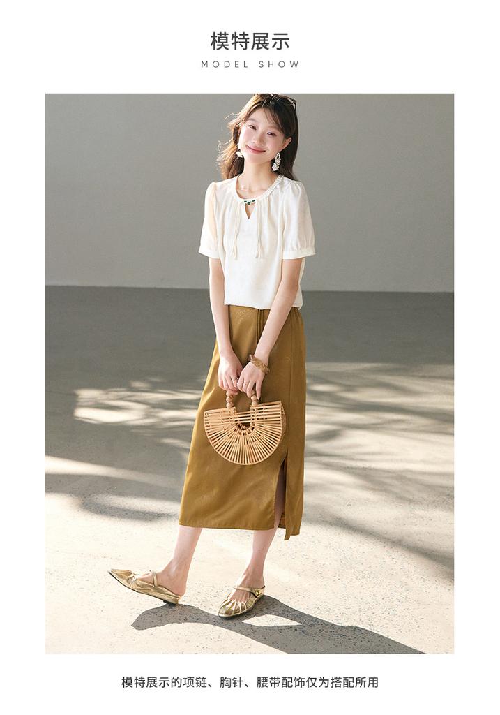 New Casual Shirt for Women In Summer of 26, Women's Base, High-end Feeling, Women's Pullover Shirt, Women's Short Sleeved Top, T-shirt for Women