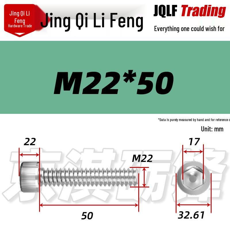 201 Stainless Steel Hex Socket Head Cap Screws M3-M27, Fully Threaded