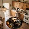 Door Frame Dog,Round Area Rug,Carpet Rug for Living Room Bedroom Sofa Playroom Decor,Non-slip Floor Mat