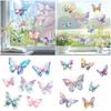 Multicolor Electrostatic Window Stickers Static Butterfly Glass Stickers  Home Decoration
