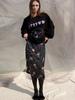 Sorry, Too Much Love White Natural Flower Satin Skirt_Black