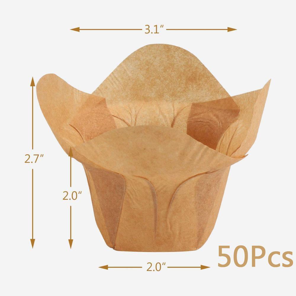50pcs/pack Paper Cup Cupcake Kitchen Muffin Cupcake Liner Cake Wrapper Baking Cup Flower Shape