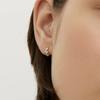 14k Triple Brilliant One-Touch Ring Earrings (14k Gold) LFE21