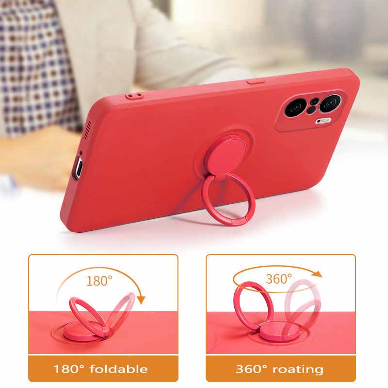 Pouzdro pro Xiaomi Redmi Note 13 12 Pro Plus 5G s držákem prstenu a stojánkem, silikonové pouzdro Redmi Note 12S 11S 10S 9S 8T 9 10 11 Pro kryt
