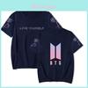 Bts Tryckt T-shirt Kortärmad Bomull Vardagskläder För Fans Mode