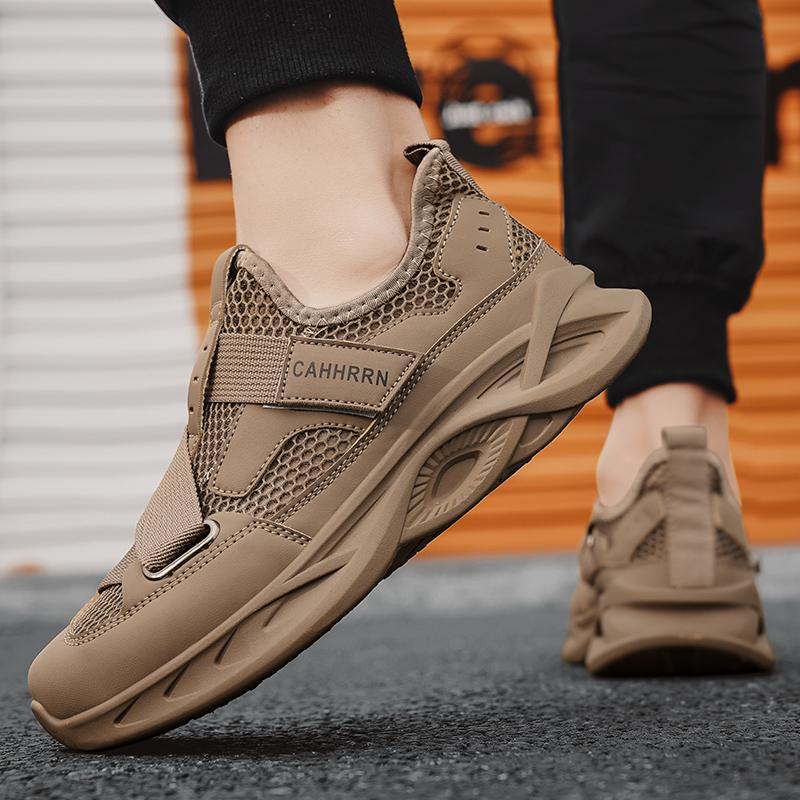 Neue Mesh-Schuhe Jungen Trendschuhe Sommer atmungsaktiv dünn großes Mesh-Loch Loch Stoßdämpfung leicht Mesh Sport Herren