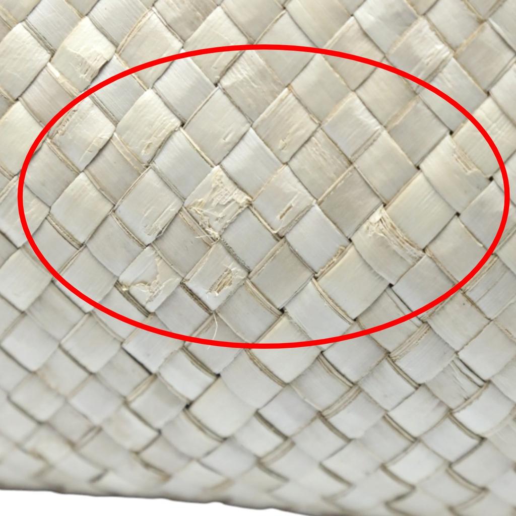 COACH basket straw Handbag leather Pink x Beige Women 4419 Used