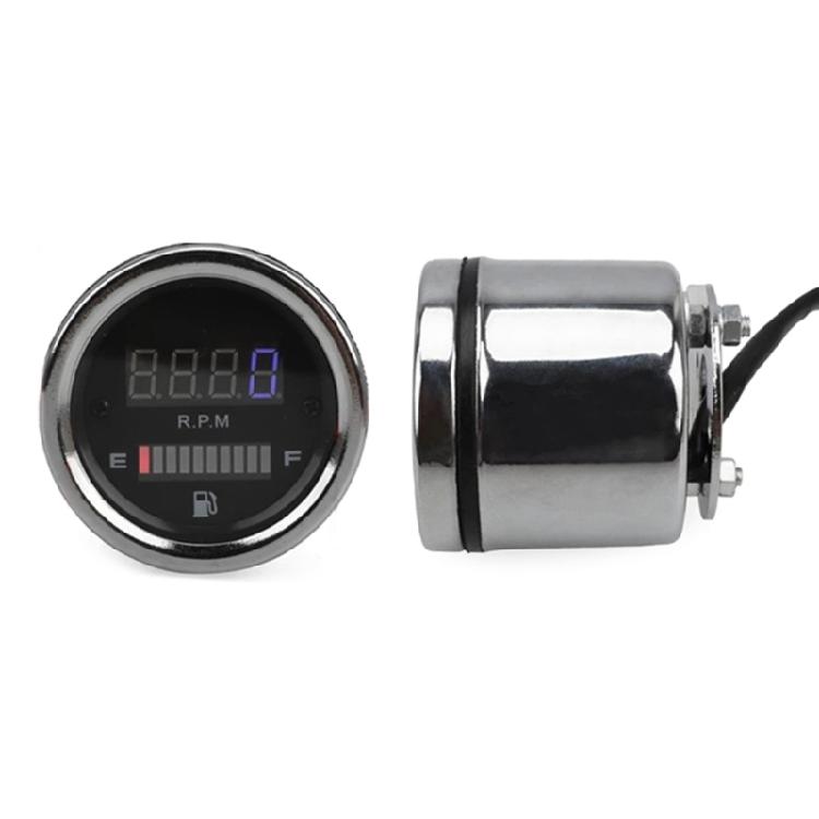 Long Distance Riding Companion 12V Motorcycle Instrument Panel Speed & Fuel LED Digital Speedometer Gauge for Travelers