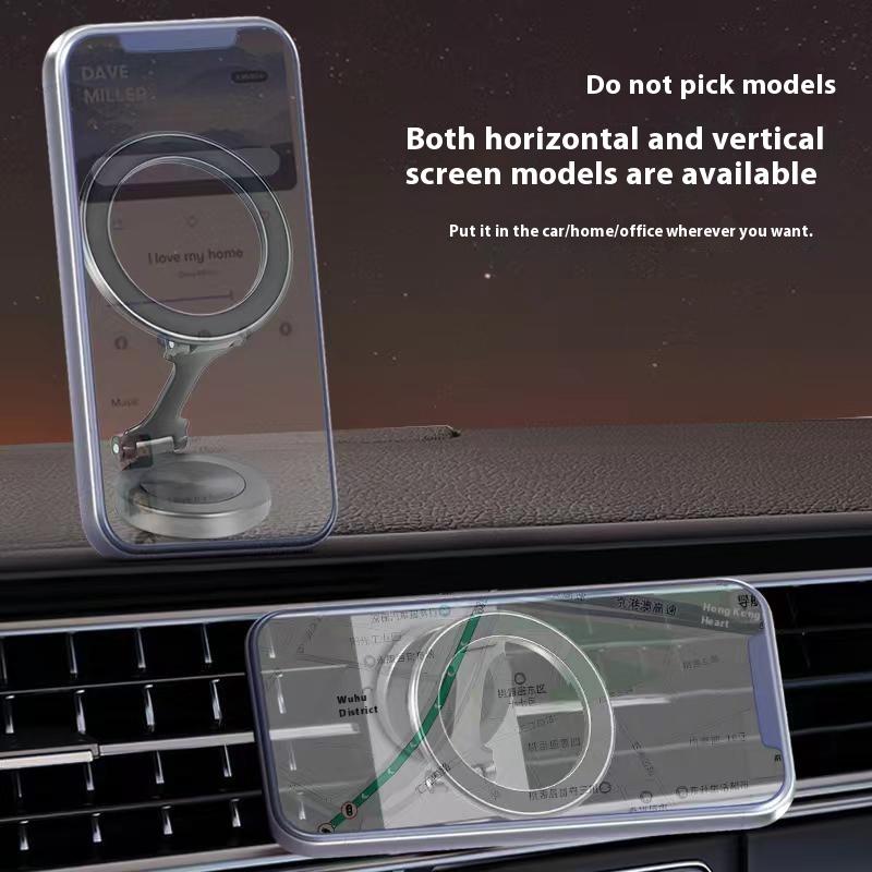 

G218 Car Dashboard Magnetic Phone Holder Foldable Zinc Alloy Cellphone Bracket