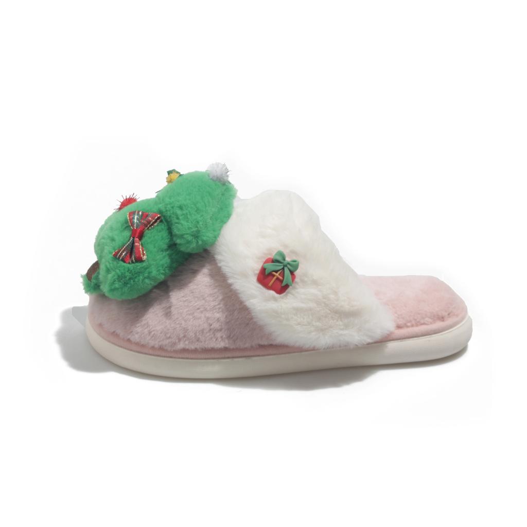 Shoes for Women Christmas Indoor Non-slip Slippers Cotton Xmas Slipper for Women Autumn Winter Warm Thick Sole Zapatos De Mujer