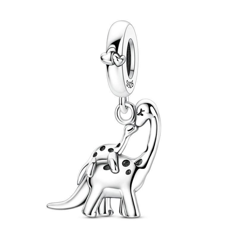 Grim Reaper Charms Bead 925 Silver Elephant Giraffe CZ Zircon Dangle Pendants Fit Original Bracelet DIY Jewelry Gift