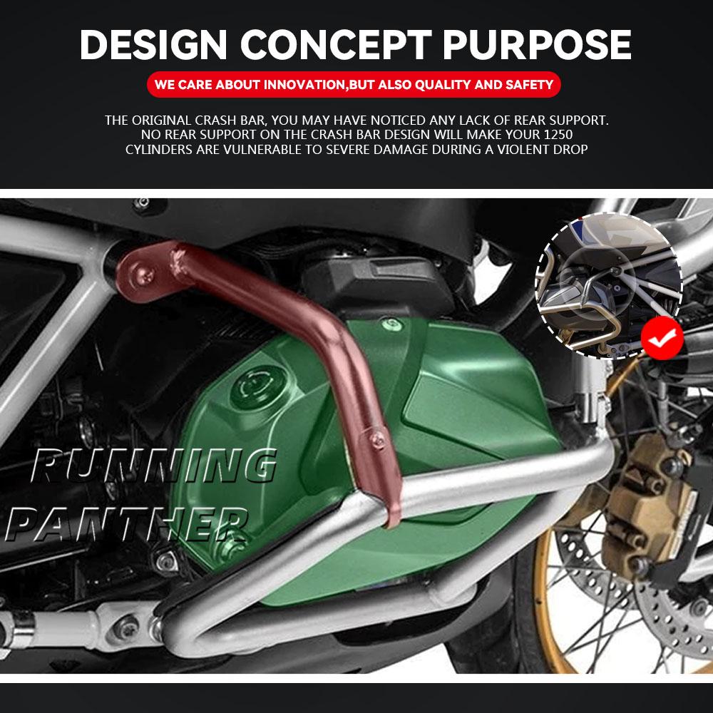 NEW For BMW R1250GS R 1250GS 1250 GS Adventure ADV Motorcycle Engine Crash Bar Bumper Frame Protection Reinforcement Bar Kit