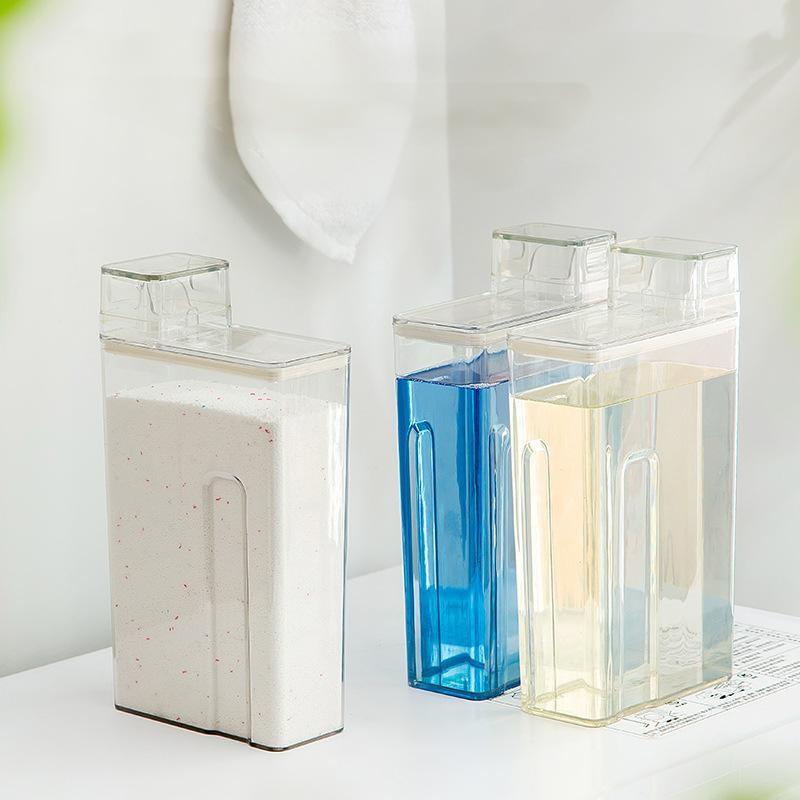 3pcs Laundry Detergent Bottle Plastic Large Capacity Bottle Bathroom Shampoo Shower Gel Storage Glass Bottle Replacement Bottle