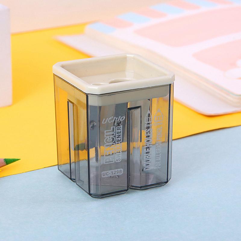 Pencil Sharpener Small Cute Cartoon Two Hole Sharpener Pencil Kawaii Stationery