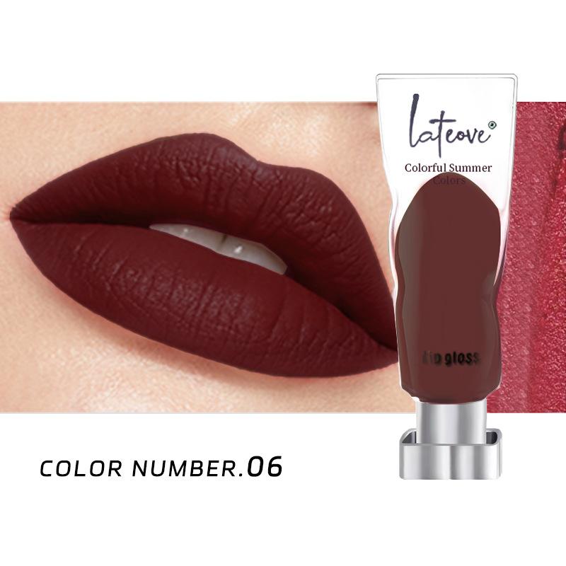 

JYL Waterproof Lip Glaze Beauty Matte 6-piece Lip Gloss Lipstick Set 6 тілесний