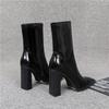 Fashion Autumn Square Toe Slim Women Ankle Boots Thick High Heels Ladies Shoes Fashion Square Toe Short Botas De Mujer