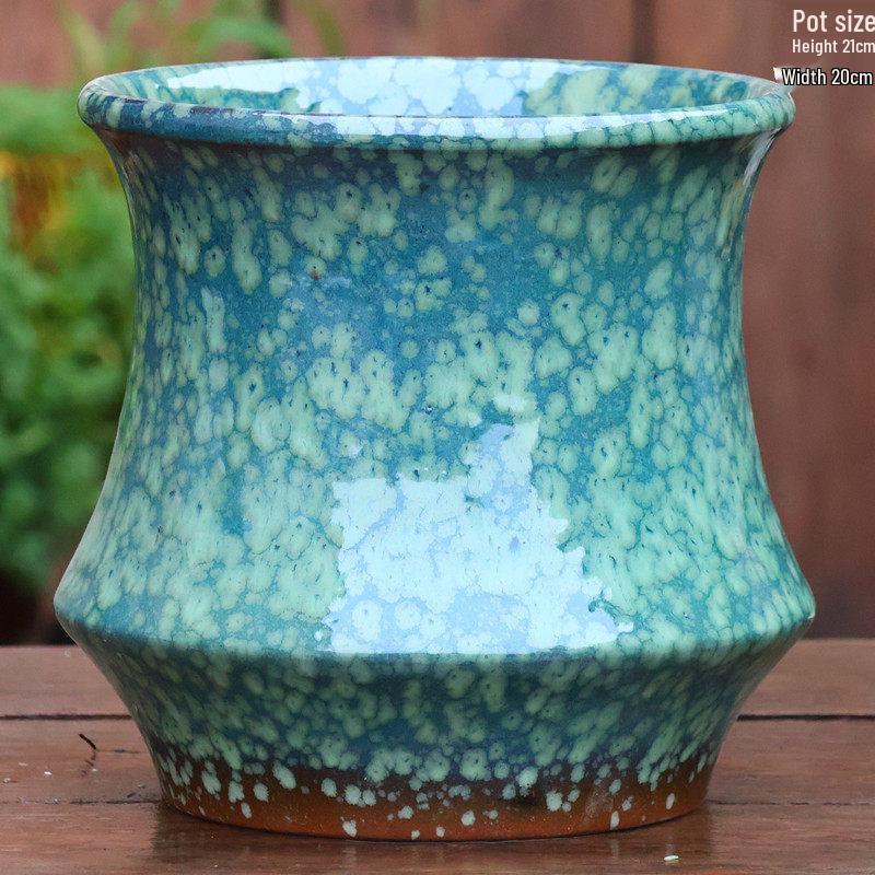 Stor Keramikkruka för Heminredning: Grov keramik för spindelväxt, gullranka, suckulenter och paradisfågelblomma. Perfekt för gröna växter och blommor.