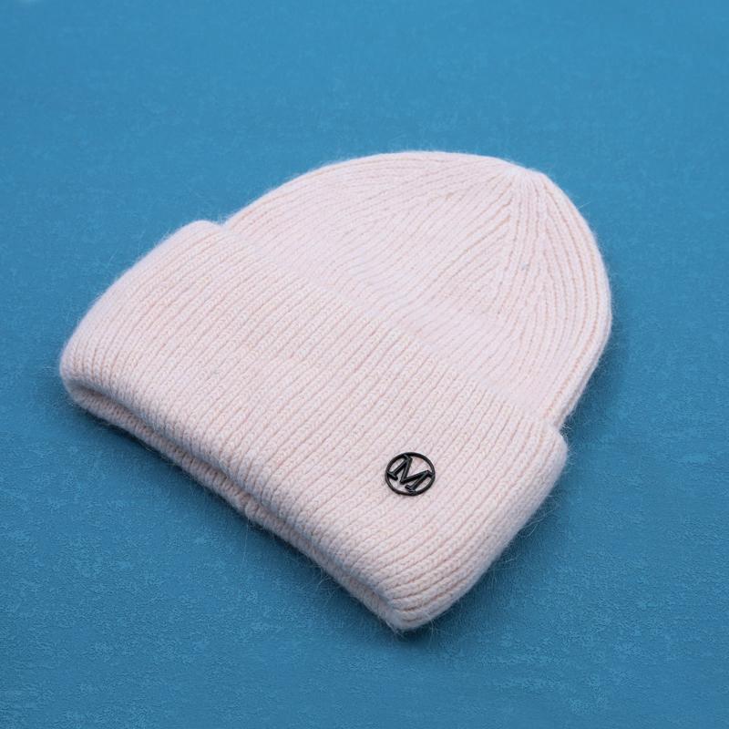 Fashion Angora Soft Cashmere Winter Hat Women Solid Rabbit Fur Beanie Ladies Thick Warm Skullies Knitted Hat