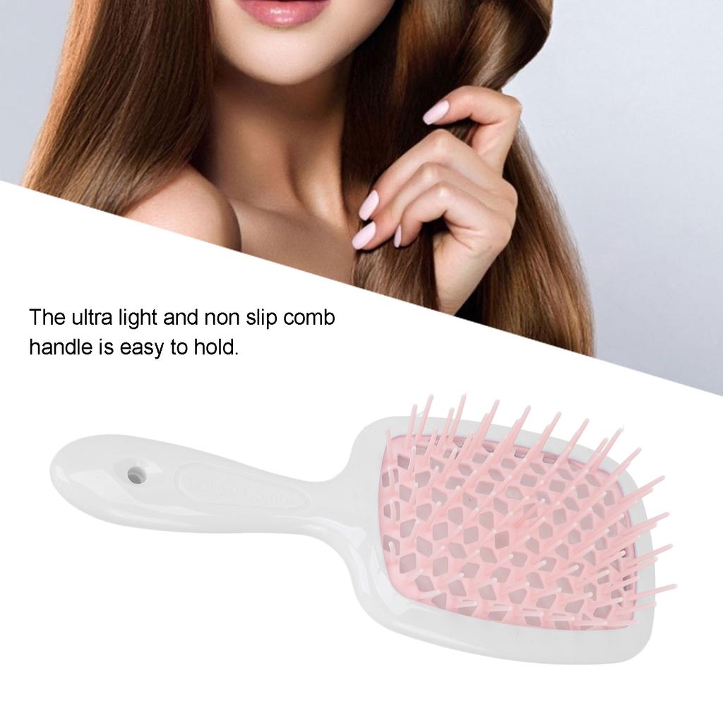Detangling Massage Hair Comb Massage Head Honeycomb Brush Wet Hair Brush for Styling Blow Drying CombingPink