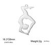 Teamer 5pcs/lot DIY Gymnast Sporter Charms Stainless Steel Gymnastics Dancer for Necklcae Bracelets Keychain Jewelry Making Gift