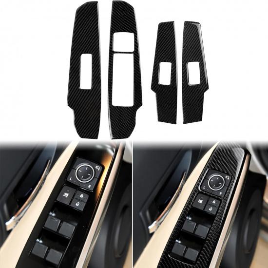 Schutzaufkleber Seitenverkleidung Mittelkonsole 2 Stück Premium-Aufkleber Echte Kohlefaser-Zubehör Kompatibel mit Lexus IS250 2014 2015/IS200t