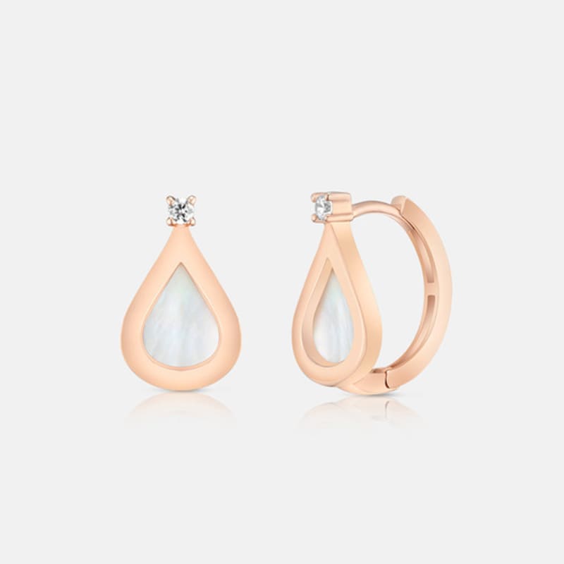 METROCITY JEWELRY Stila Sterling Silver Rose Earrings A233SE0365RPH