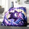 Gengar Moon  Flannel Blanket Super Soft Warm Cozy Blanket for Sofa Bed Office Travel All‑Season Home Decor Gift