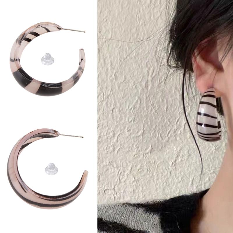 Acrylic Hoop Earrings for Women Girl Hoop Set,Resin Hoops Leopard Earrings Tortoise for Shell Resin Acrylic Hoop Earring