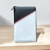 Baseball Leather X Glove Leather Genuine Leather Notebook Black Color B6 Bible System Notebook Two-tone (Black)