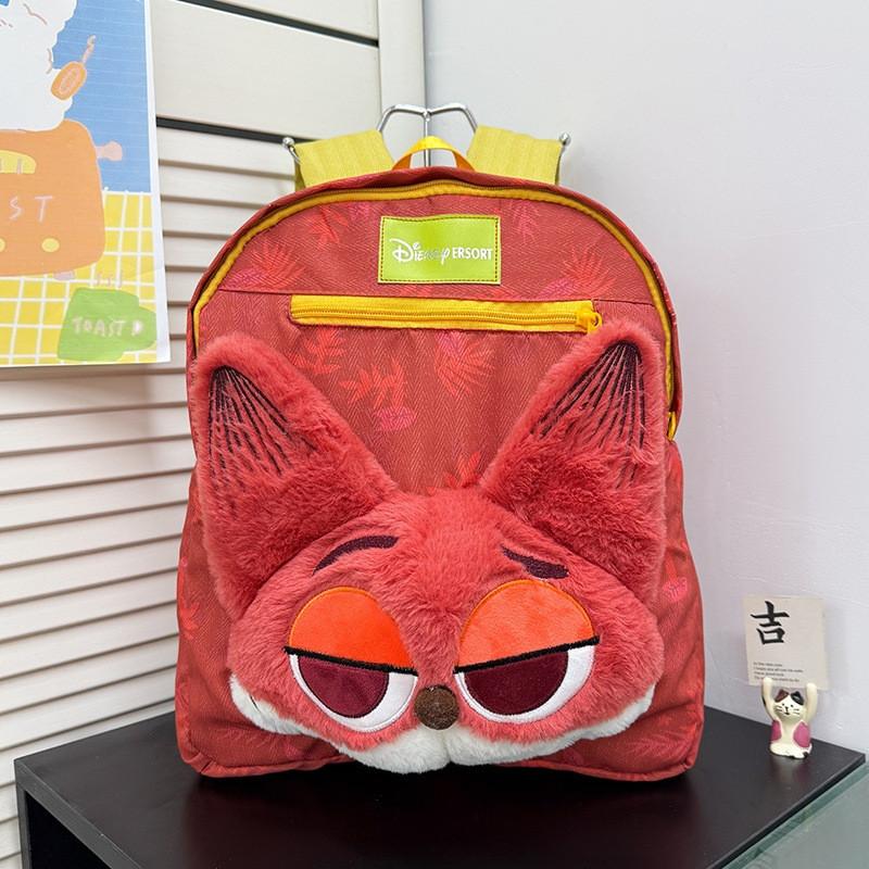 Zootopia Plush Cartoon Animal Backpack With Nick And Judy Plush Doll Decor For Kids And Teens